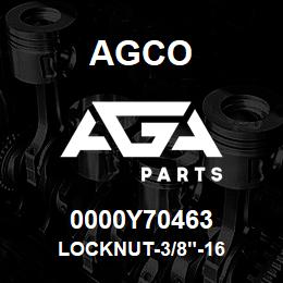 0000Y70463 Agco LOCKNUT-3/8"-16 | AGA Parts