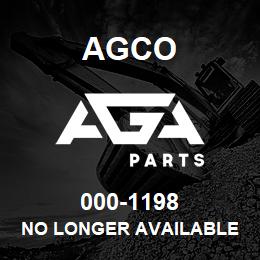 000-1198 Agco NO LONGER AVAILABLE | AGA Parts