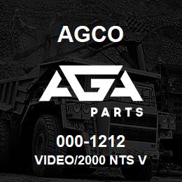 000-1212 Agco VIDEO/2000 NTS V | AGA Parts
