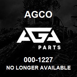 000-1227 Agco NO LONGER AVAILABLE | AGA Parts