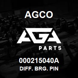 000215040A Agco DIFF. BRG. PIN | AGA Parts