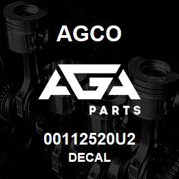 00112520U2 Agco DECAL | AGA Parts