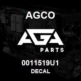 0011519U1 Agco DECAL | AGA Parts