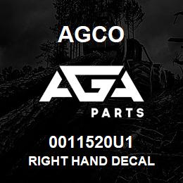 0011520U1 Agco RIGHT HAND DECAL | AGA Parts