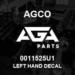 0011525U1 Agco LEFT HAND DECAL | AGA Parts