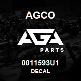 0011593U1 Agco DECAL | AGA Parts
