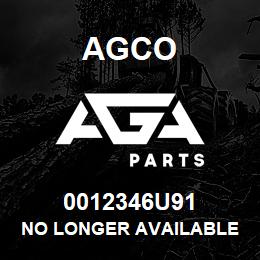 0012346U91 Agco NO LONGER AVAILABLE | AGA Parts