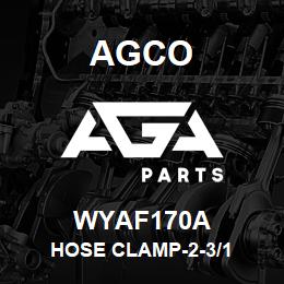 WYAF170A Agco HOSE CLAMP-2-3/1 | AGA Parts