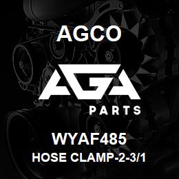 WYAF485 Agco HOSE CLAMP-2-3/1 | AGA Parts