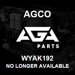 WYAK192 Agco NO LONGER AVAILABLE | AGA Parts