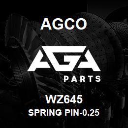 WZ645 Agco SPRING PIN-0.25 | AGA Parts