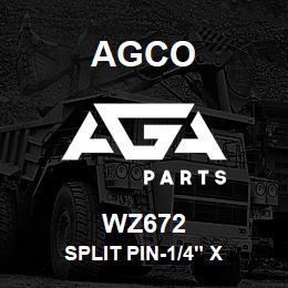 WZ672 Agco SPLIT PIN-1/4" X | AGA Parts