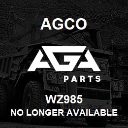 WZ985 Agco NO LONGER AVAILABLE | AGA Parts