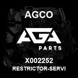 X002252 Agco RESTRICTOR-SERVI | AGA Parts