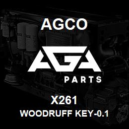 X261 Agco WOODRUFF KEY-0.1 | AGA Parts