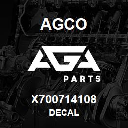 X700714108 Agco DECAL | AGA Parts