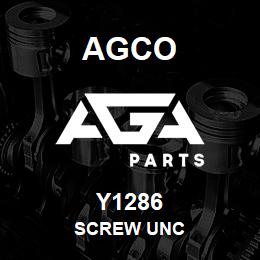 Y1286 Agco SCREW UNC | AGA Parts