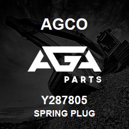 Y287805 Agco SPRING PLUG | AGA Parts