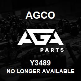 Y3489 Agco NO LONGER AVAILABLE | AGA Parts