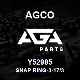 Y52985 Agco SNAP RING-3-17/3 | AGA Parts