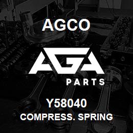 Y58040 Agco COMPRESS. SPRING | AGA Parts