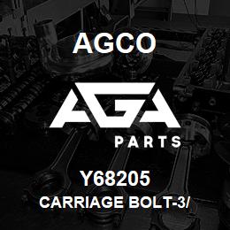 Y68205 Agco CARRIAGE BOLT-3/ | AGA Parts