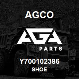 Y700102386 Agco SHOE | AGA Parts