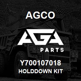 Y700107018 Agco HOLDDOWN KIT | AGA Parts