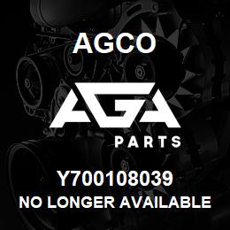 Y700108039 Agco NO LONGER AVAILABLE | AGA Parts