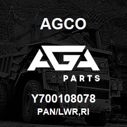 Y700108078 Agco PAN/LWR,RI | AGA Parts