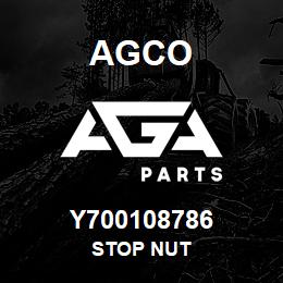 Y700108786 Agco STOP NUT | AGA Parts