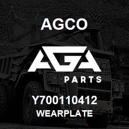 Y700110412 Agco WEARPLATE | AGA Parts