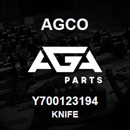 Y700123194 Agco KNIFE | AGA Parts