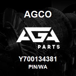 Y700134381 Agco PIN/WA | AGA Parts