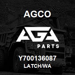 Y700136087 Agco LATCH/WA | AGA Parts