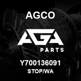 Y700136091 Agco STOP/WA | AGA Parts