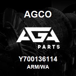 Y700136114 Agco ARM/WA | AGA Parts