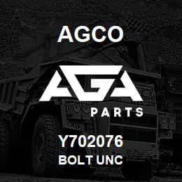 Y702076 Agco BOLT UNC | AGA Parts