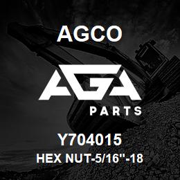 Y704015 Agco HEX NUT-5/16"-18 | AGA Parts