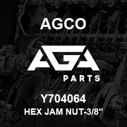 Y704064 Agco HEX JAM NUT-3/8" | AGA Parts