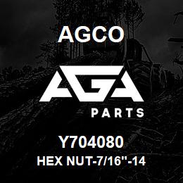 Y704080 Agco HEX NUT-7/16"-14 | AGA Parts