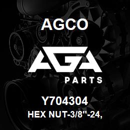 Y704304 Agco HEX NUT-3/8"-24, | AGA Parts