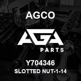 Y704346 Agco SLOTTED NUT-1-14 | AGA Parts