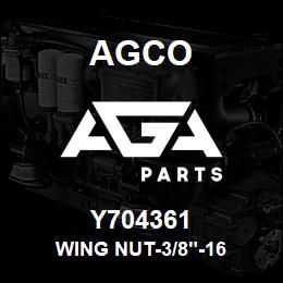 Y704361 Agco WING NUT-3/8"-16 | AGA Parts