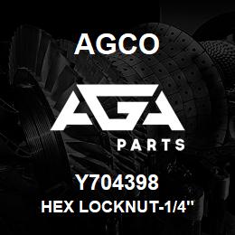 Y704398 Agco HEX LOCKNUT-1/4" | AGA Parts