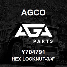 Y704791 Agco HEX LOCKNUT-3/4" | AGA Parts