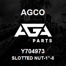 Y704973 Agco SLOTTED NUT-1"-8 | AGA Parts