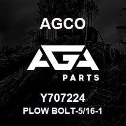 Y707224 Agco PLOW BOLT-5/16-1 | AGA Parts