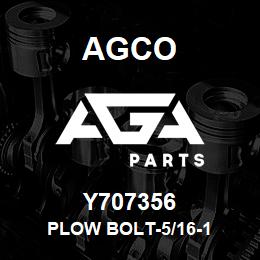 Y707356 Agco PLOW BOLT-5/16-1 | AGA Parts