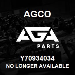 Y70934034 Agco NO LONGER AVAILABLE | AGA Parts